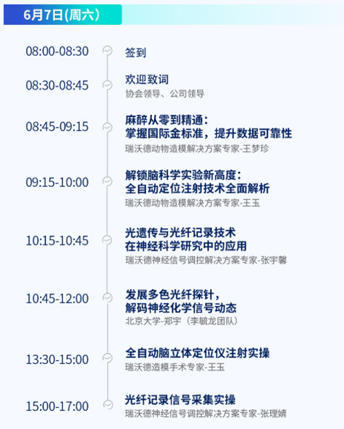 北京實驗動物行業協會 × 瑞沃德，聯辦2025年腦科學精品培訓班！